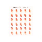 USC Trojans White SC Interlock 30 Piece Sticker Sheet